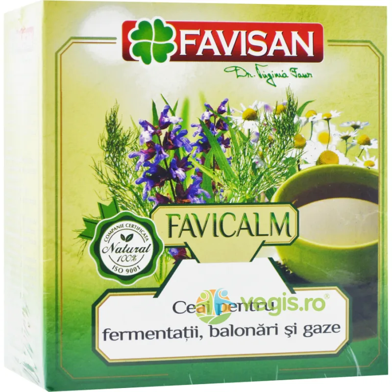 Ceai pentru Fermentatii, Balonari si Gaze Favicalm 50g Favisan — preț și oferte
