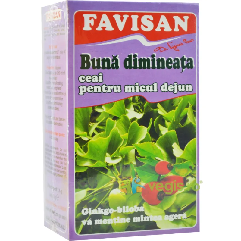 Ceai Buna Dimineata cu Ginkgo Biloba 20dz Favisan — preț și oferte