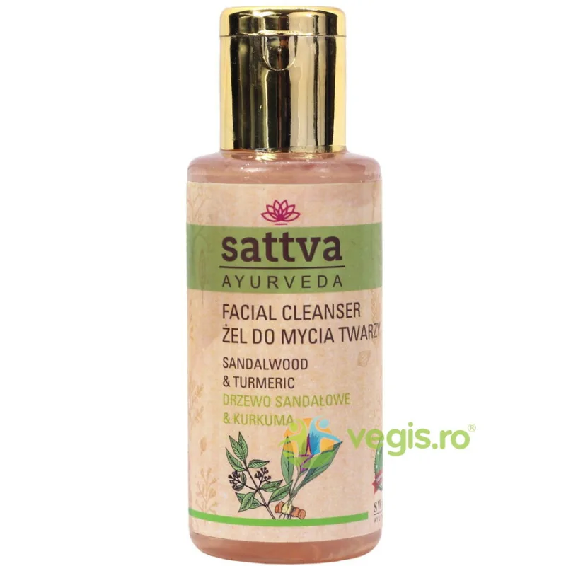 Gel pentru Curatarea Tenului cu Santal si Turmeric 100ml Sattva Ayurveda — preț și oferte