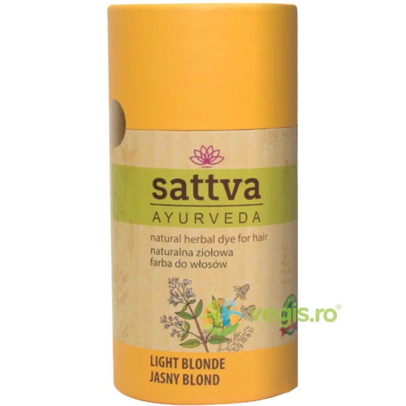 Vopsea de Par Blond Deschis (Light Blonde) 150g Sattva Ayurveda — preț și oferte