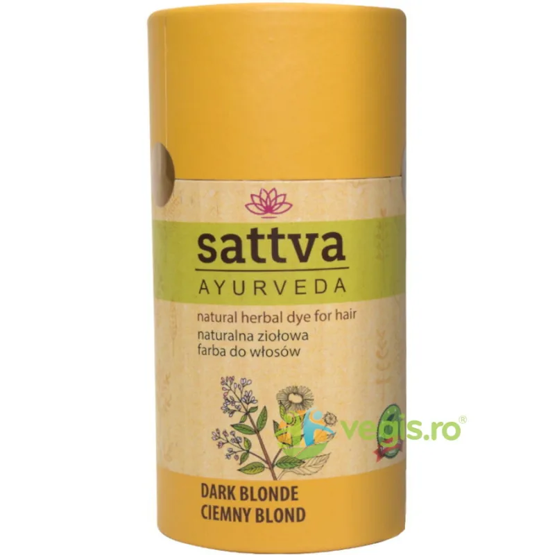 Vopsea de Par Blond Inchis (Dark Blonde) 150g Sattva Ayurveda — preț și oferte