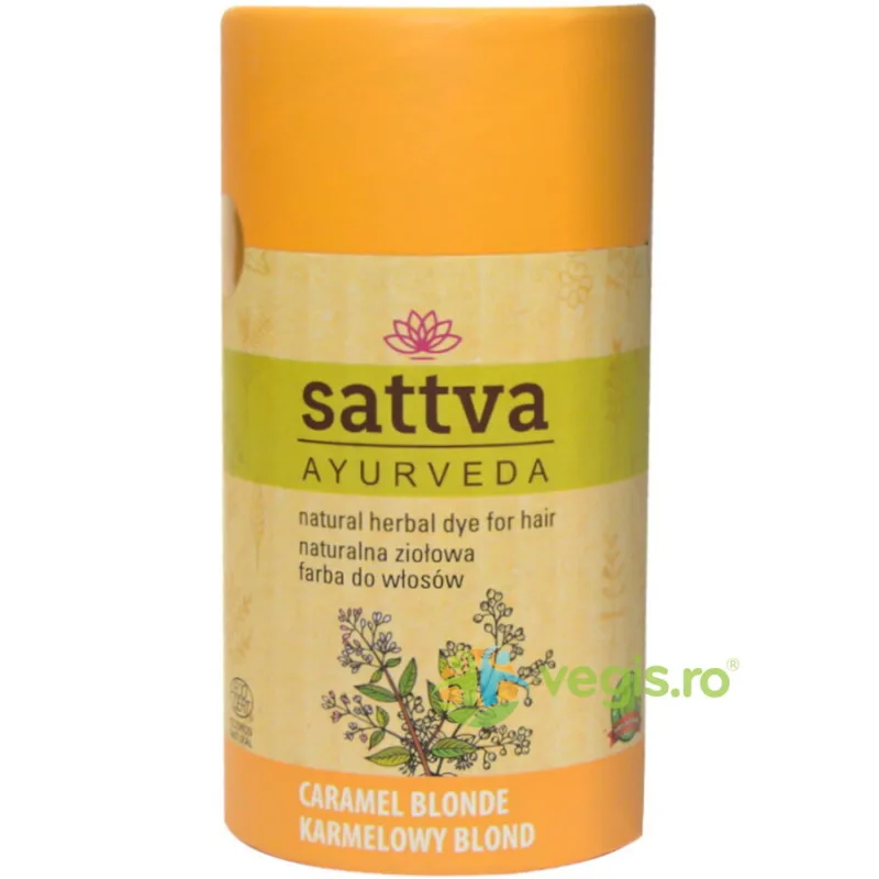 Vopsea de Par Blond Caramel (Caramel Blonde) 150g Sattva Ayurveda — preț și oferte