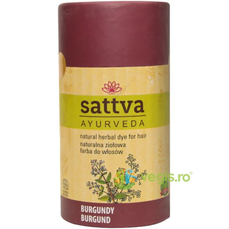 Vopsea de Par Roscat Burgundy 150g Sattva Ayurveda — preț și oferte