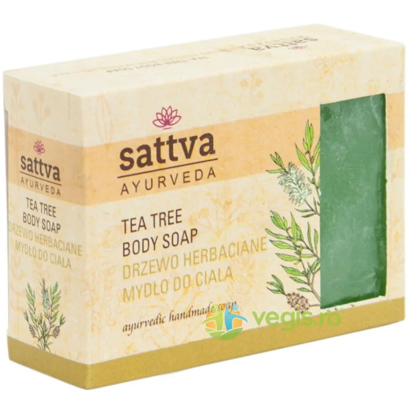 Sapun Ayurvedic cu Tea Tree 125g Sattva Ayurveda — preț și oferte