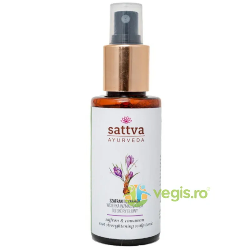 Tonic Ayurvedic pentru Intarirea Radacinii Parului cu Sofran si Scortisoara 100ml Sattva Ayurveda — preț și oferte