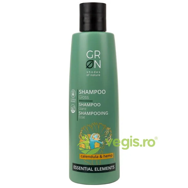 Sampon pentru Stralucire cu Canepa si Galbenele Essential Elements Bio 250ml GRN SHADES OF NATURE — preț și oferte