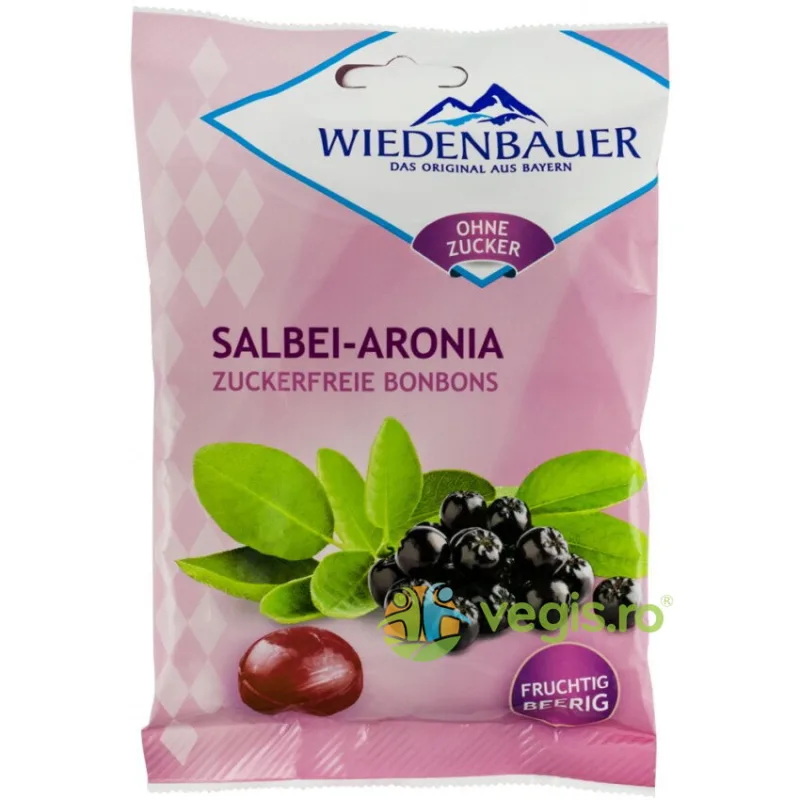 Bomboane cu Salvie si Aronia fara Zahar 75g WIEDENBAUER — preț și oferte