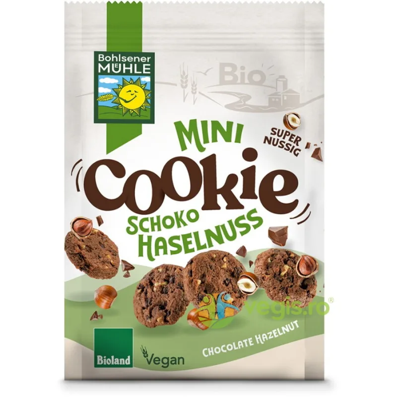 Mini Biscuiti cu Ciocolata si Alune Ecologici/Bio 125g BOHLSENER MUEHLE — preț și oferte