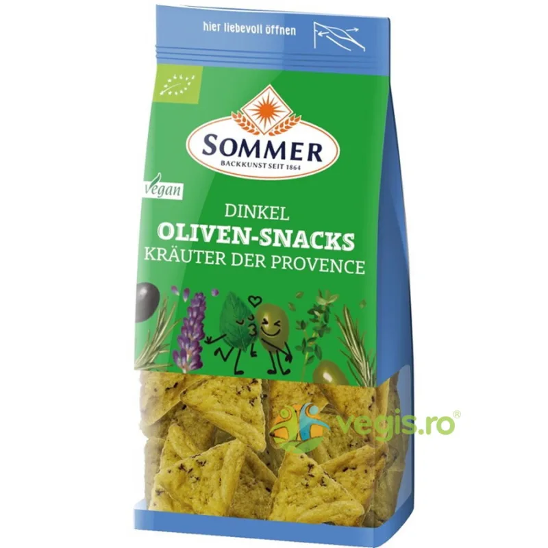 Snack din Spelta cu Masline si Ierburi de Provence Demeter Ecologic/Bio 150g SOMMER — preț și oferte