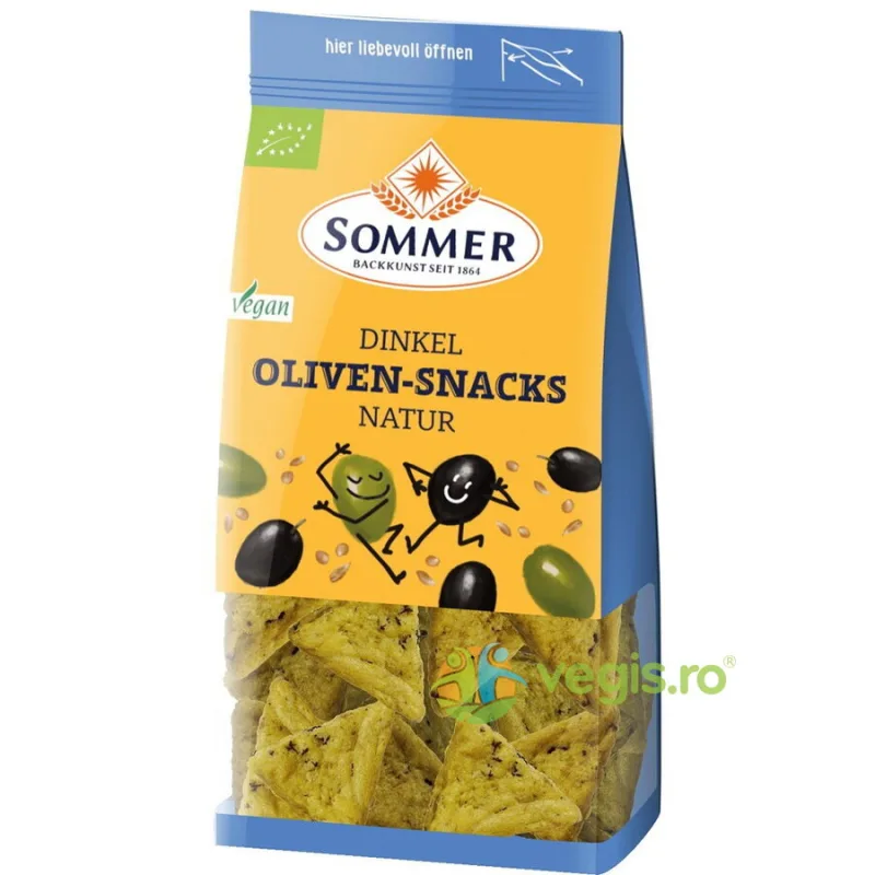 Snack din Spelta cu Masline Ecologice/Bio 150g SOMMER — preț și oferte