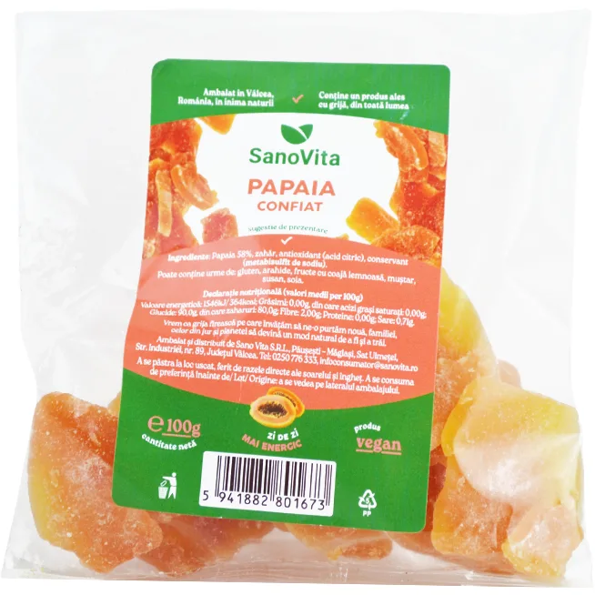 Papaia Confiat 100g SANOVITA — preț și oferte