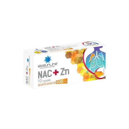 Nac+Zn 600mg, 10 capsule, Helcor HELCOR BAIA MARE — preț și oferte