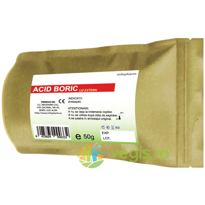 Acid Boric 50g infopharm — preț și oferte