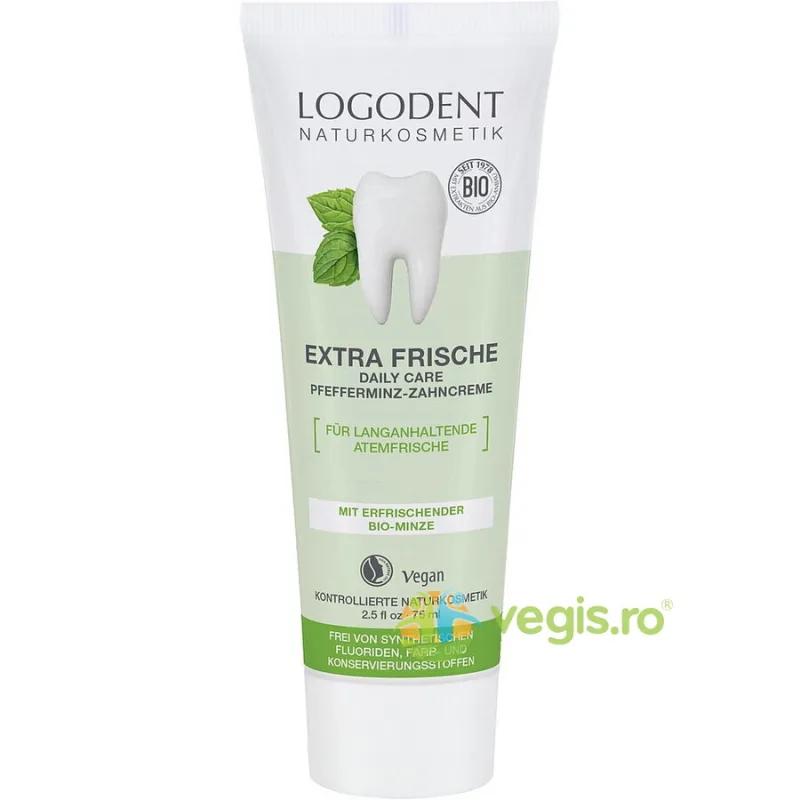 Pasta de Dinti Gel cu Menta Ecologica/Bio 75ml LOGODENT — preț și oferte
