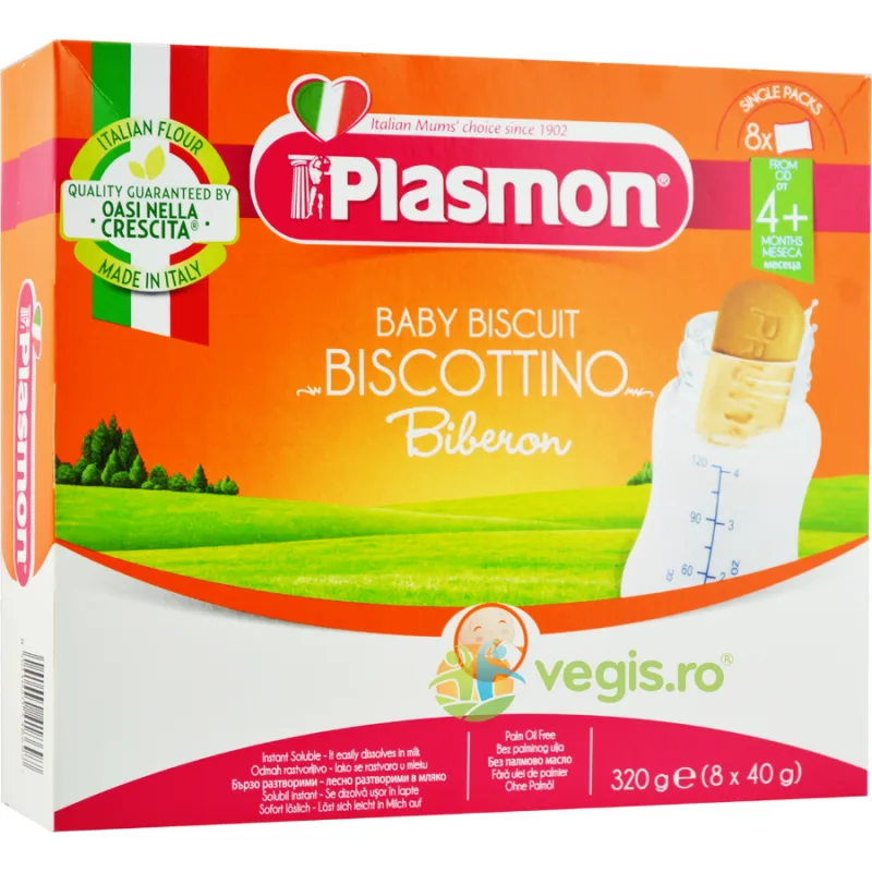 Biscuiti pentru Biberon +4 Luni 320g Plasmon — preț și oferte