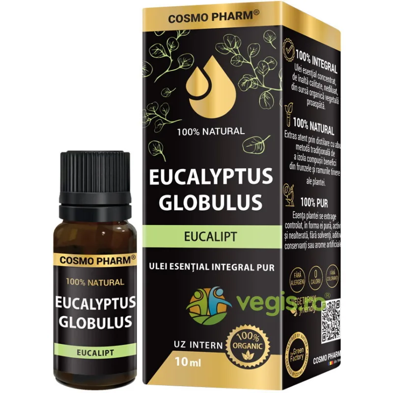 Ulei Esential Integral de Eucalipt pentru Uz Intern 100% Natural 10ml COSMO PHARM — preț și oferte