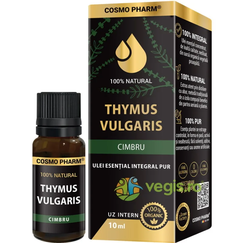 Ulei Esential Integral de Cimbru pentru Uz Intern 100% Natural 10ml COSMO PHARM — preț și oferte