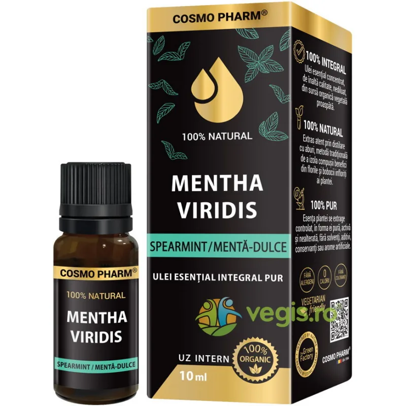 Ulei Esential Integral de Menta Dulce pentru Uz Intern 100% Natural 10ml COSMO PHARM — preț și oferte