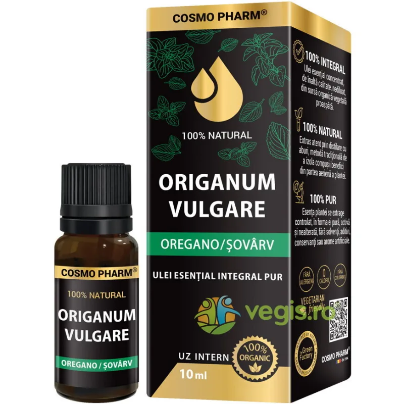 Ulei Esential Integral de Oregano pentru Uz Intern 100% Natural 10ml COSMO PHARM — preț și oferte