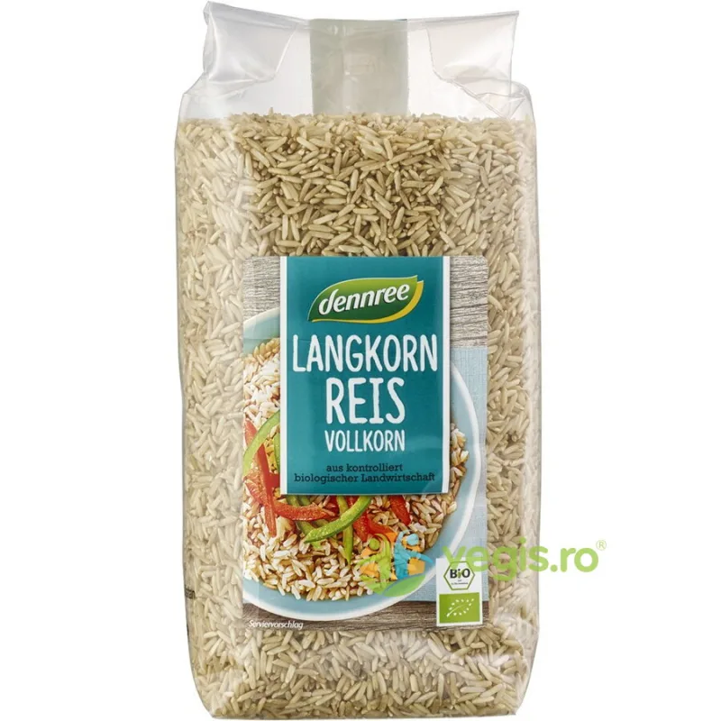 Orez Brun cu Bob Lung Ecologic/Bio 1kg Dennree — preț și oferte