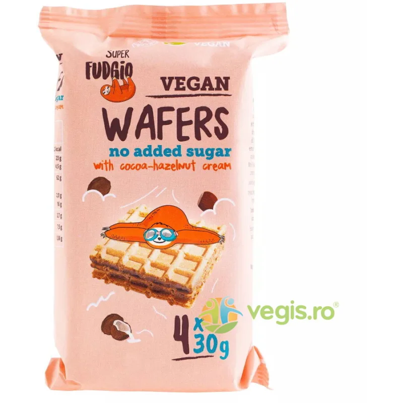 Napolitane cu Cacao si Alune de Padure fara Zahar Adaugat Ecologice/Bio 120g SUPER FUDGIO — preț și oferte