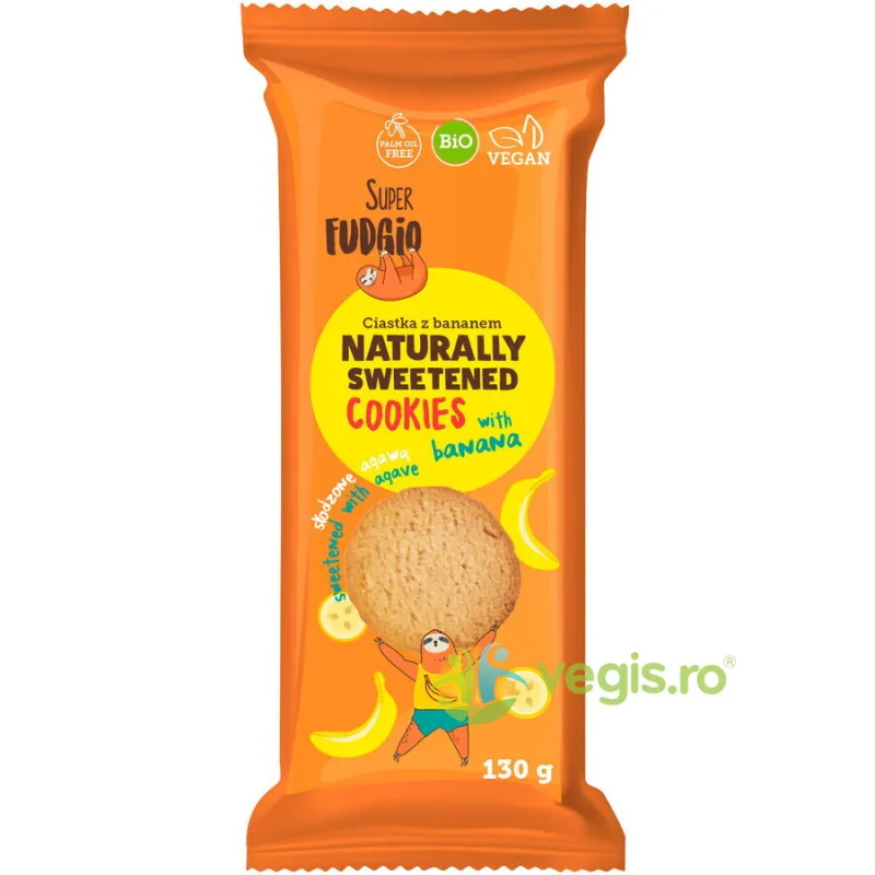 Biscuiti cu Agave si Banane Ecologici/Bio 130g SUPER FUDGIO — preț și oferte