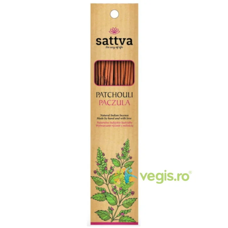 Betisoare Parfumate cu Patchouli 30g (15buc) Sattva Ayurveda — preț și oferte