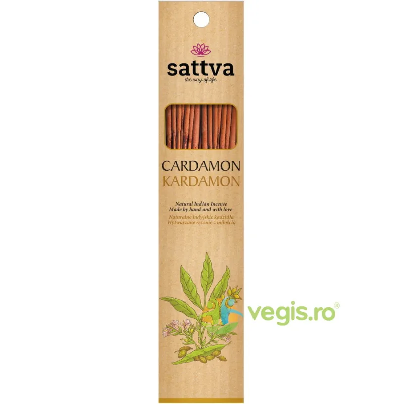 Betisoare Parfumate Cardamon 30g (15 buc) Sattva Ayurveda — preț și oferte