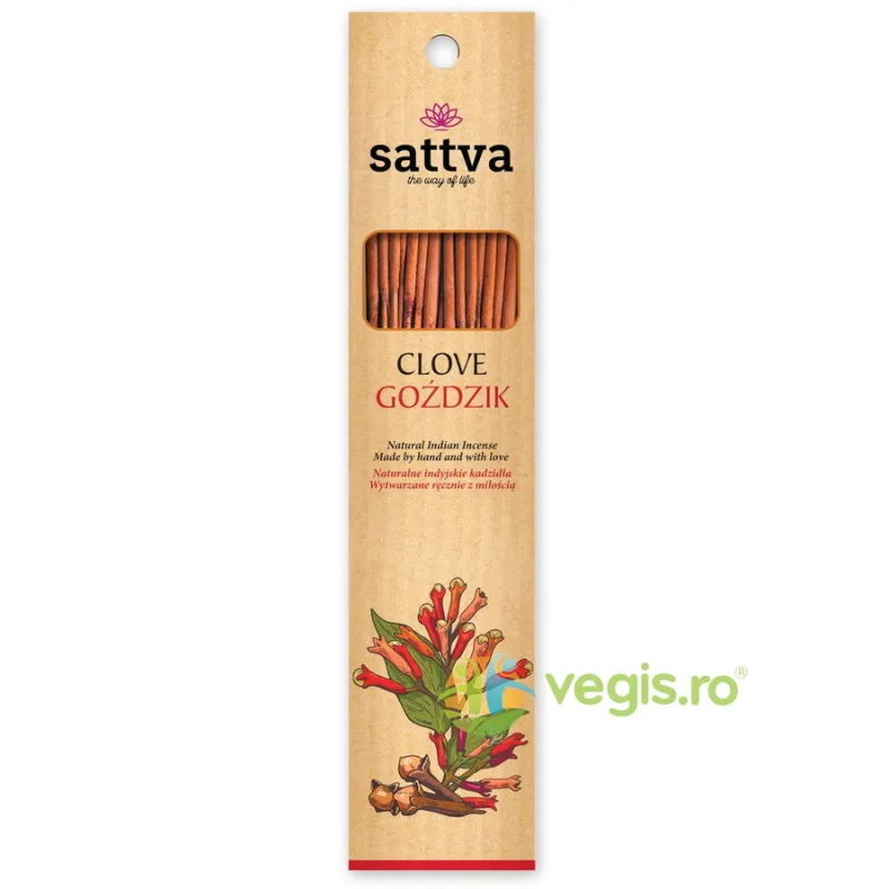 Betisoare Parfumate cu Aroma de Cuisoare 30g (15buc) Sattva Ayurveda — preț și oferte