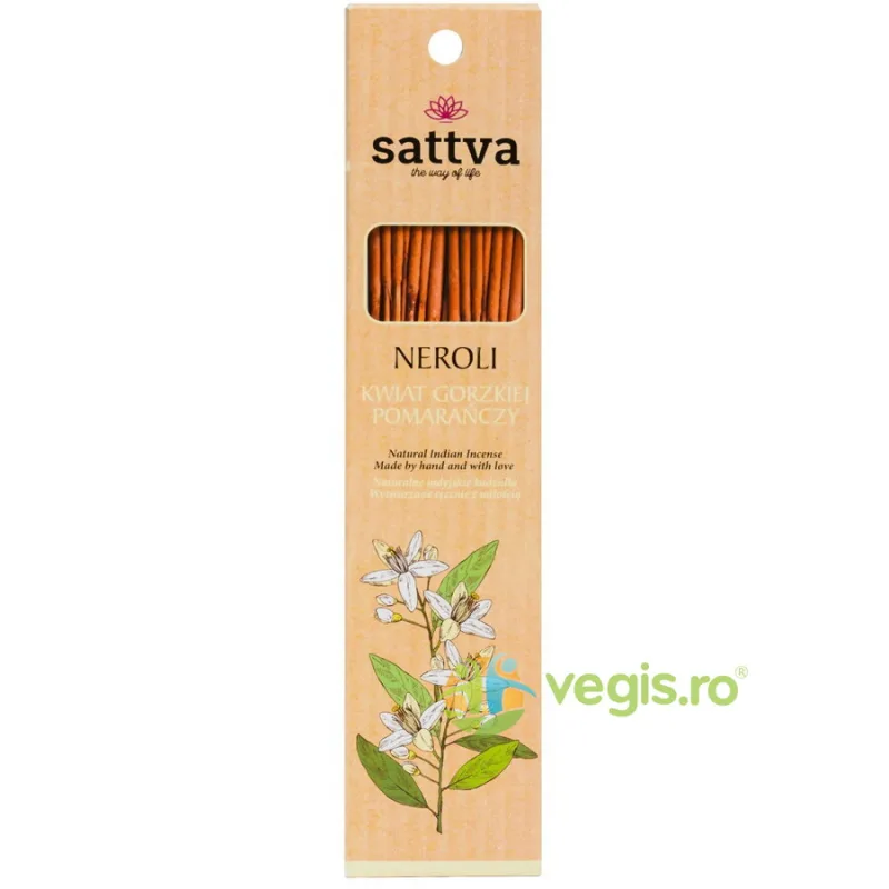 Betisoare Parfumate cu Neroli 30g (15buc) Sattva Ayurveda — preț și oferte
