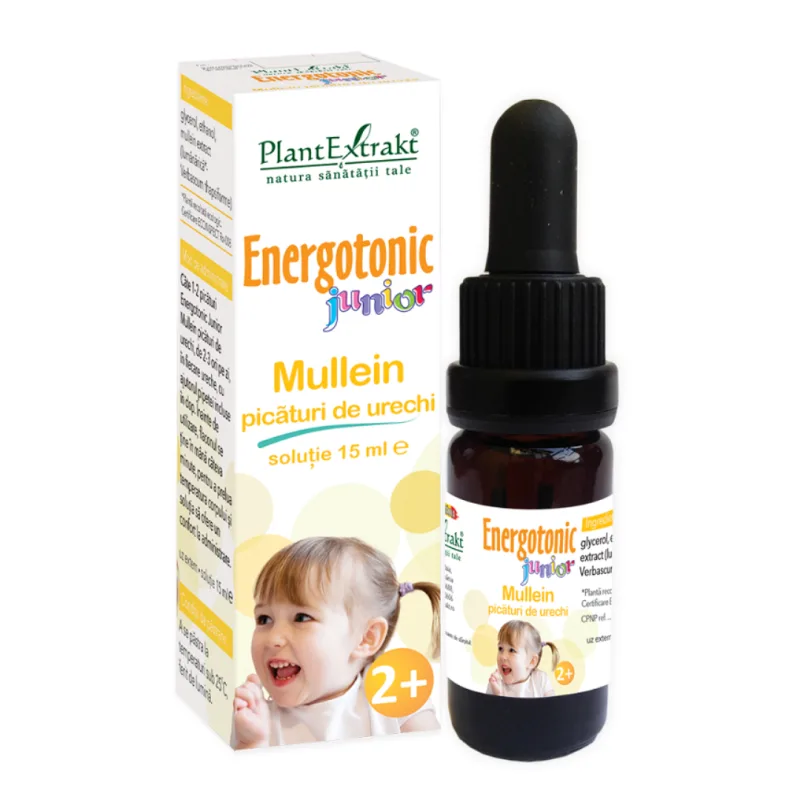 Picaturi de urechi Energotonic Junior Mullein, 15 ml, Plant Extrakt — preț și oferte