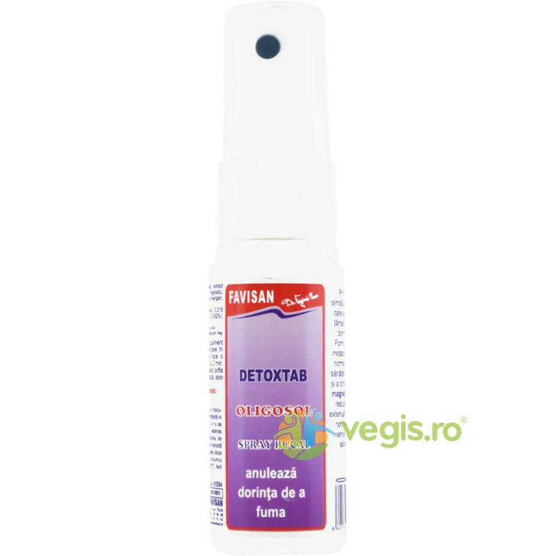 Detoxtab Oligosol - Spray Bucal Antitabac 30ml Favisan — preț și oferte