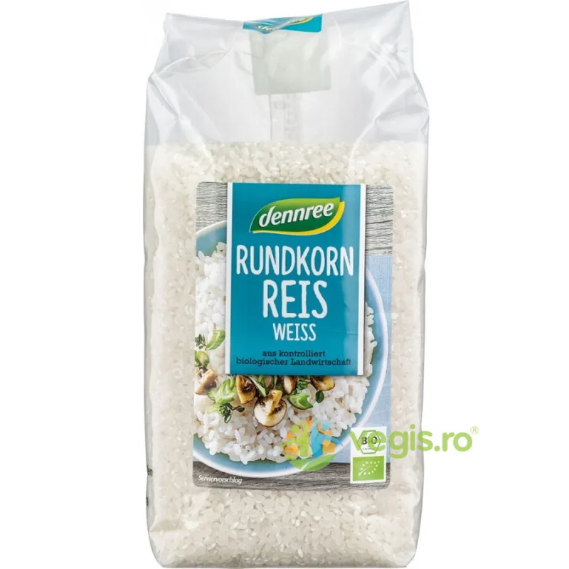 Orez Alb cu Bob Rotund Ecologic/Bio 1kg Dennree — preț și oferte