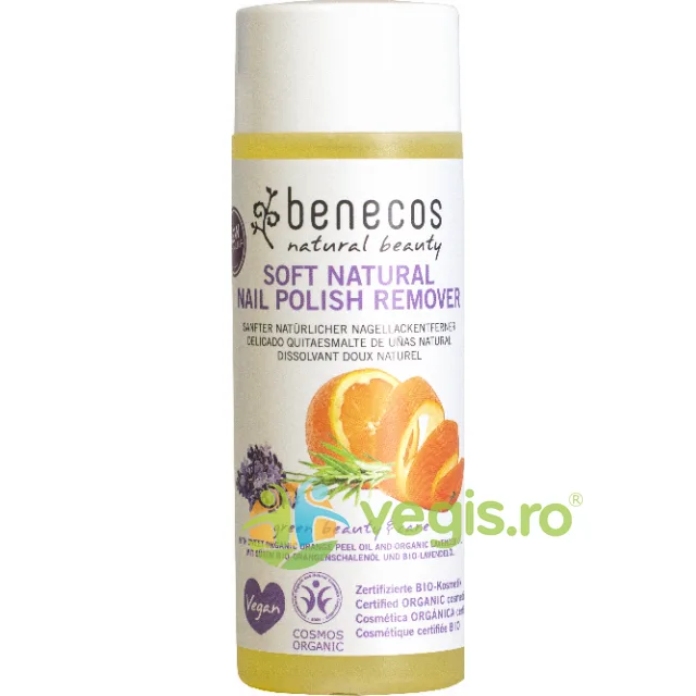 Dizolvant Natural pentru Lac de Unghii fara Acetona Ecologic/Bio 125ml BENECOS — preț și oferte