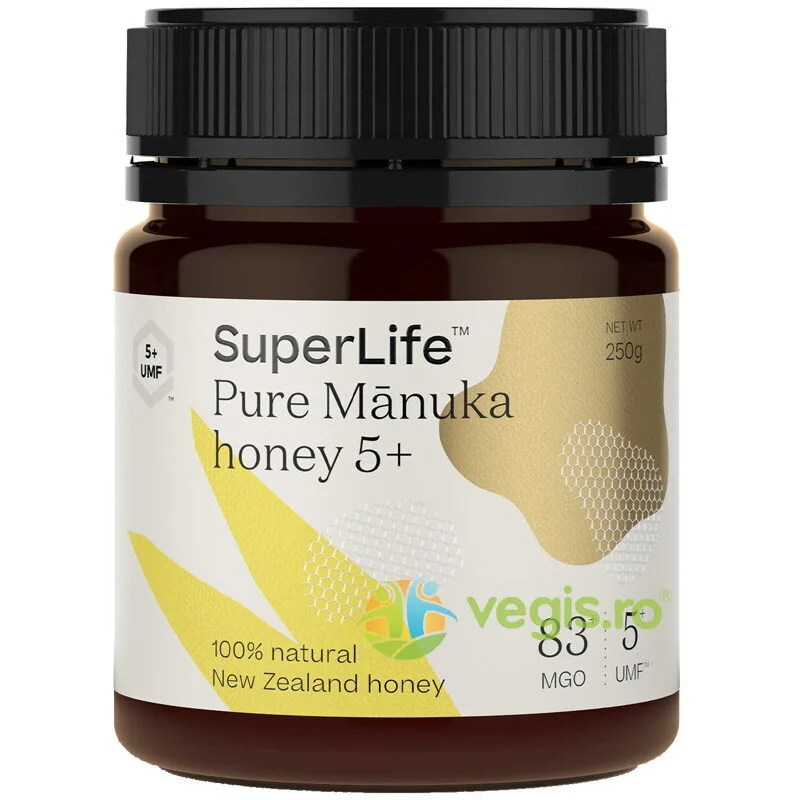 Miere de Manuka UMF 5+ (MGO 83+) 250g SUPERLIFE — preț și oferte
