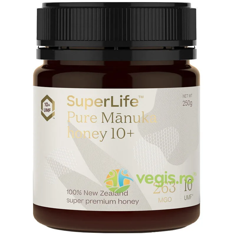 Miere de Manuka UMF 10+ (MGO 263+) 250g SUPERLIFE — preț și oferte