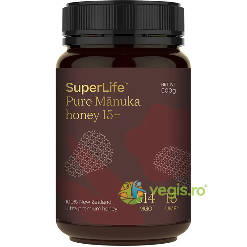 Miere de Manuka UMF 15+ (MGO 514+) 500g SUPERLIFE — preț și oferte