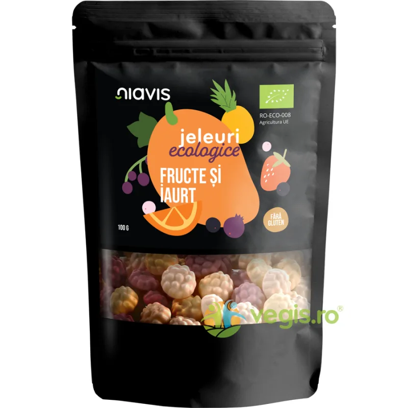 Jeleuri cu Fructe si Iaurt fara Gluten Ecologice/Bio 100g NIAVIS — preț și oferte