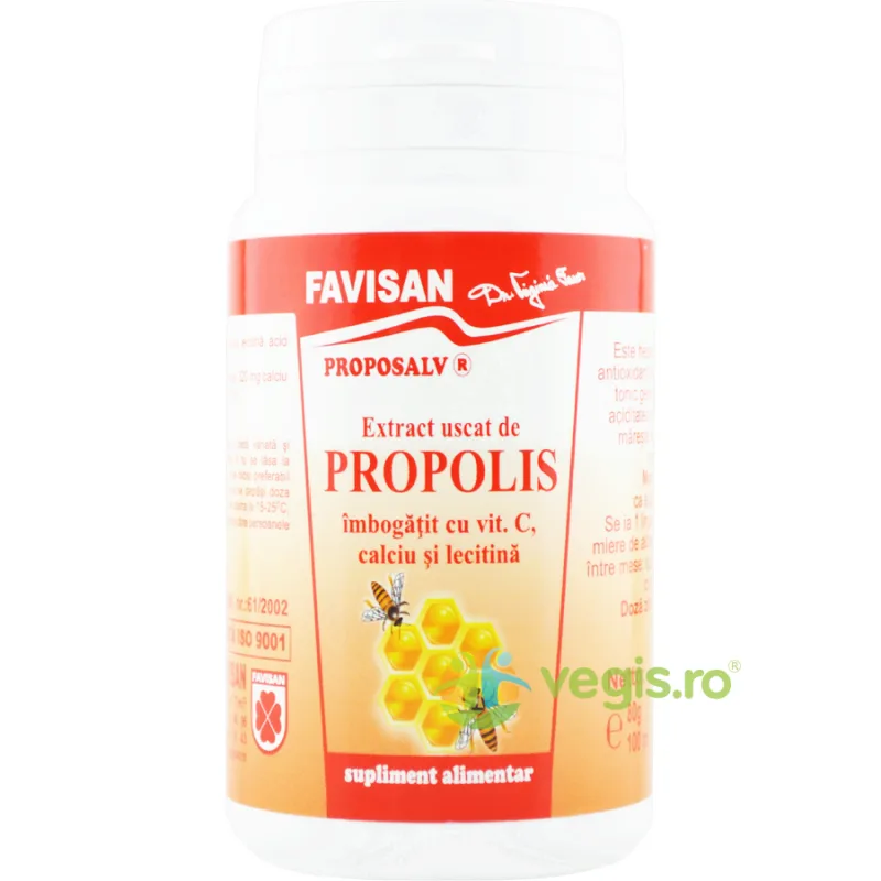 Extract Uscat de Propolis Imbogatit cu Vitamina C Proposalv 80g Favisan — preț și oferte