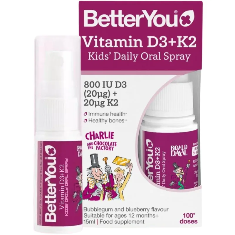 Vitamina D3+K2 Kids Spray Oral 15ml BETTER YOU — preț și oferte