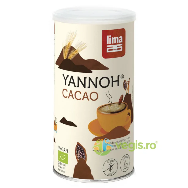 Bautura din Cereale Yannoh Instant cu Cacao fara Gluten Ecologice/Bio 175g LIMA — preț și oferte
