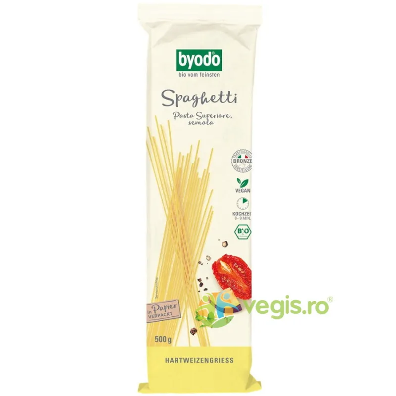Spaghetti Semola Ecologice/Bio 500g BYODO — preț și oferte