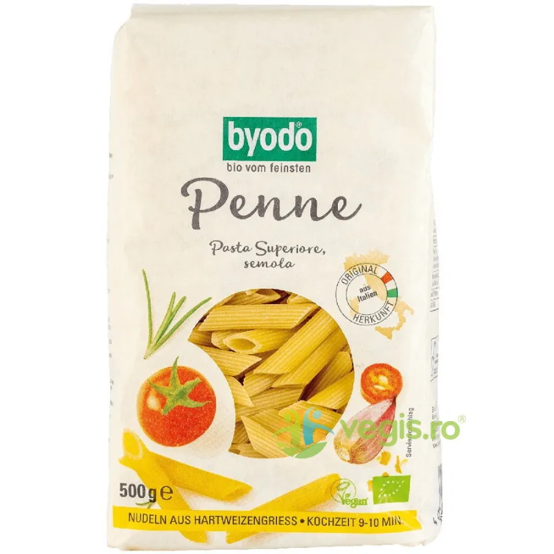 Penne Semola Ecologice/Bio 500g BYODO — preț și oferte