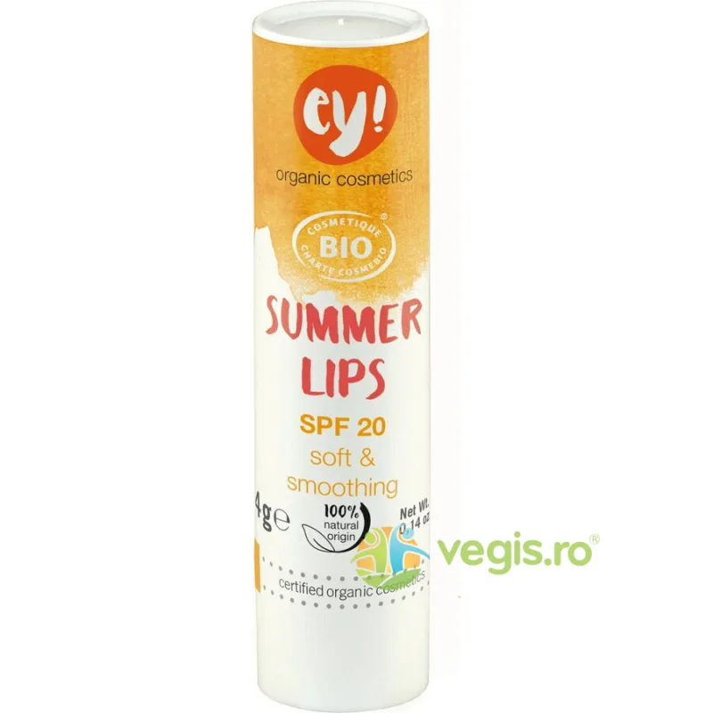 Balsam de Buze Summer Lips cu Protectie Solara SPF20 Bio 4g ECO COSMETICS — preț și oferte