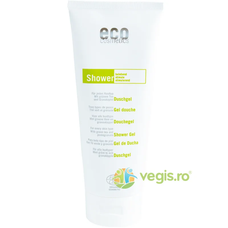 Gel de Dus Natural cu Rodie si Ceai Verde Bio 200ml ECO COSMETICS — preț și oferte