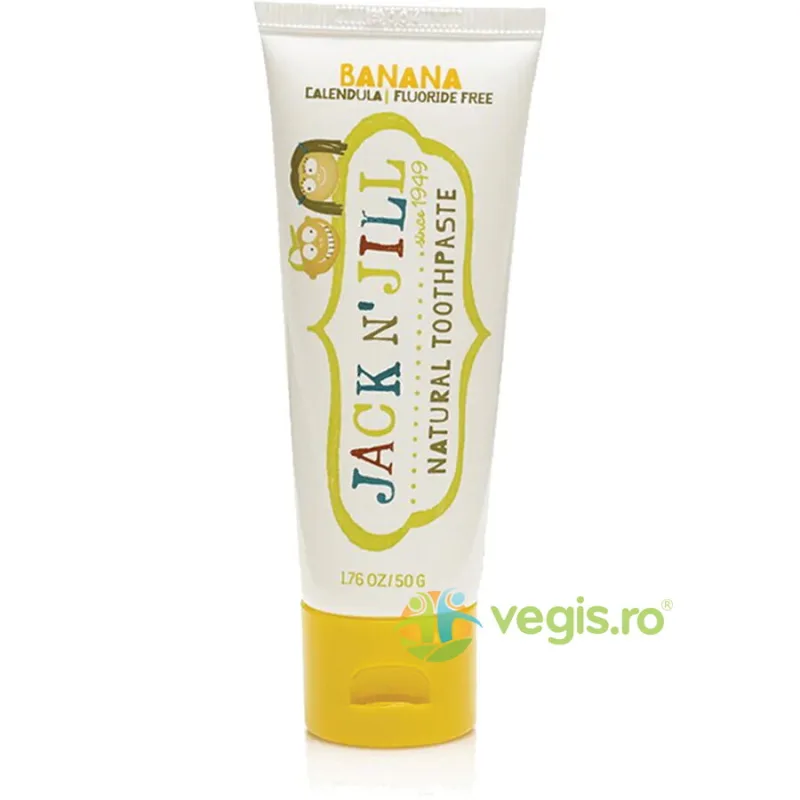 Pasta de Dinti Naturala pentru Copii Aroma de Banane 50g JACK N'JILL — preț și oferte
