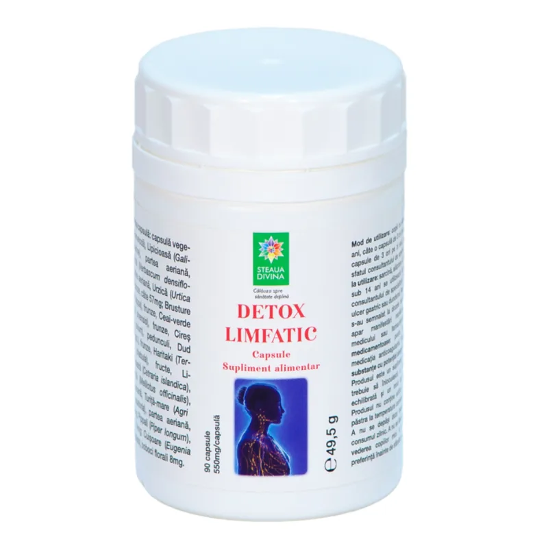 Detox Limfatic, 90 capsule, Steaua Divina — preț și oferte