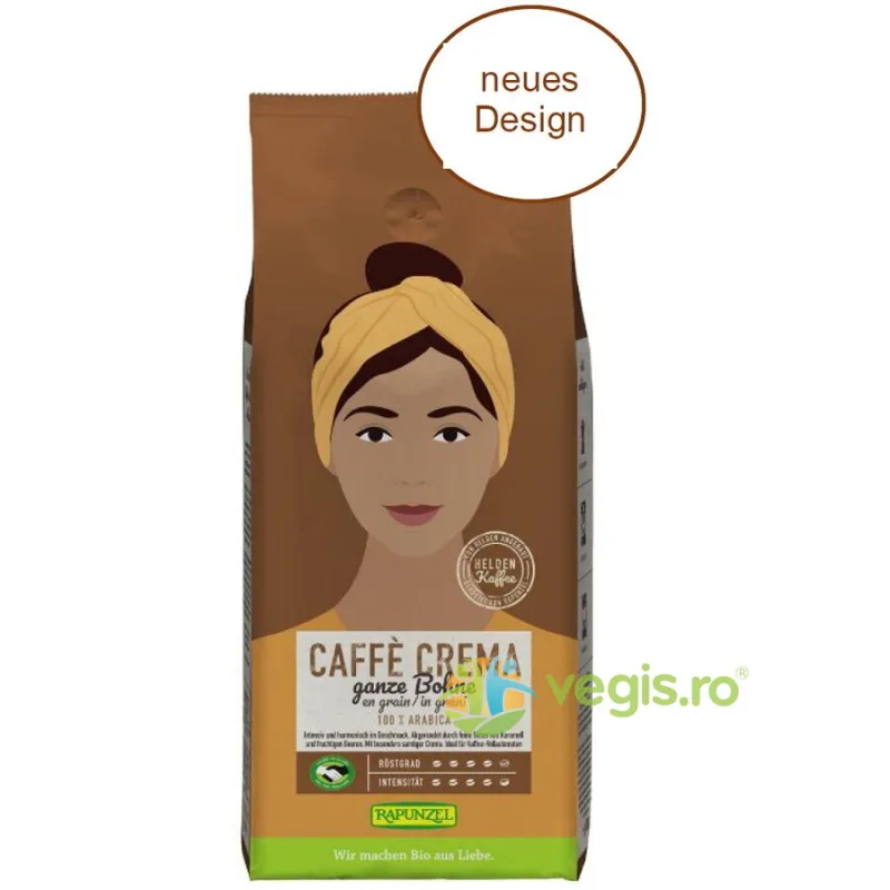 Cafea Gusto Crema Boabe Ecologica/Bio 1kg Rapunzel — preț și oferte