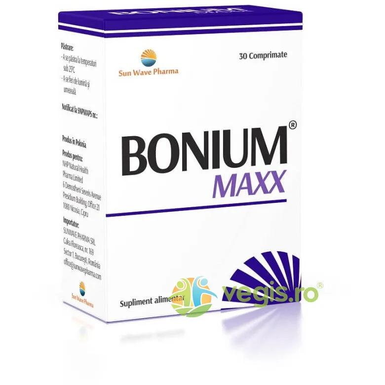 Bonium Maxx 30cpr SUN WAVE PHARMA — preț și oferte