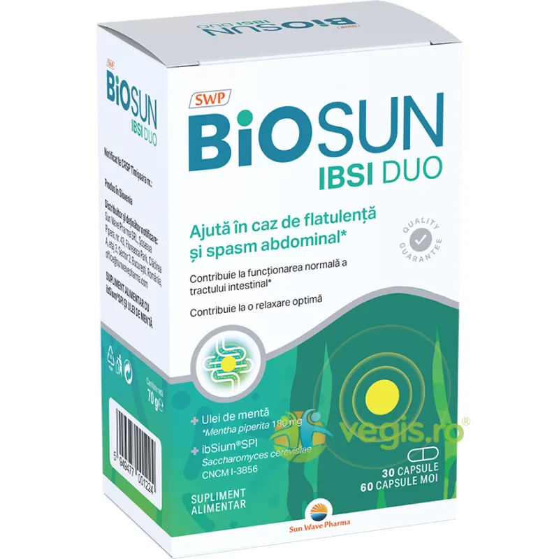 BioSun IBSI Duo 30+60 capsule moi SUN WAVE PHARMA — preț și oferte